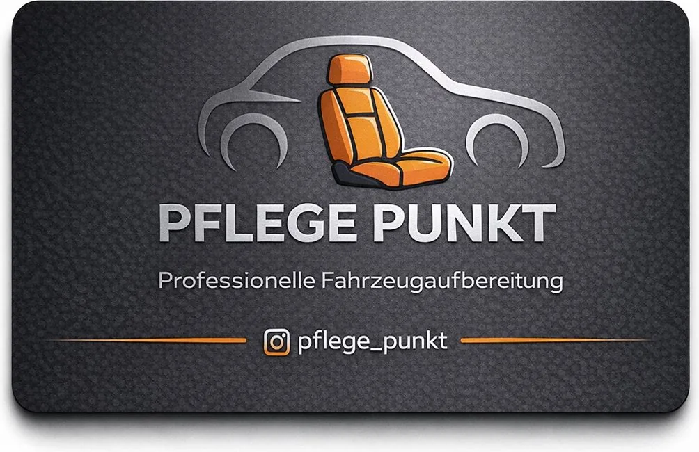 PflegePunkt Markenkarte in dunklem Design